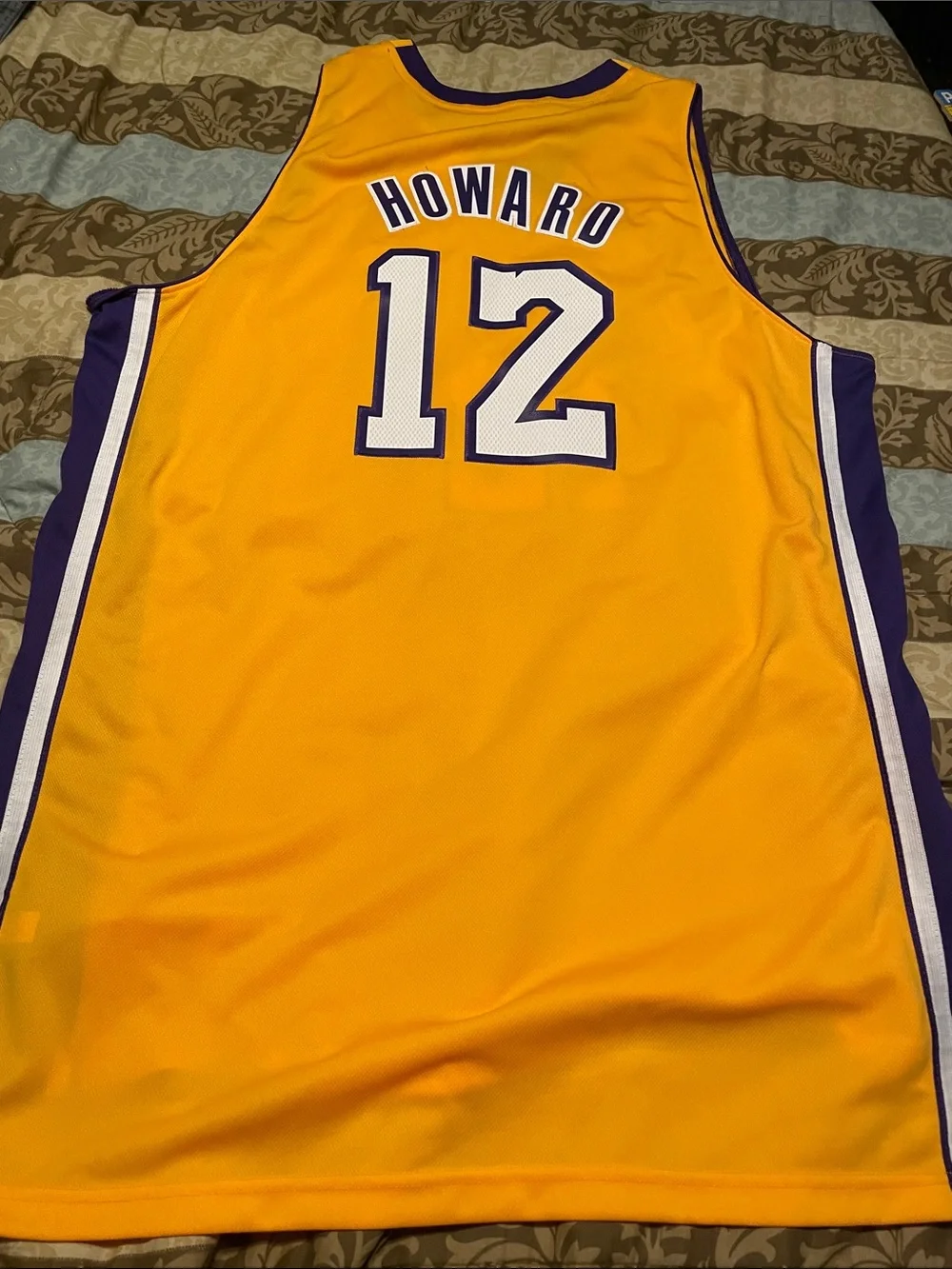 Adidas Los Angeles Lakers Gold #12 Basketball Jersey Howard size xxl patchwork